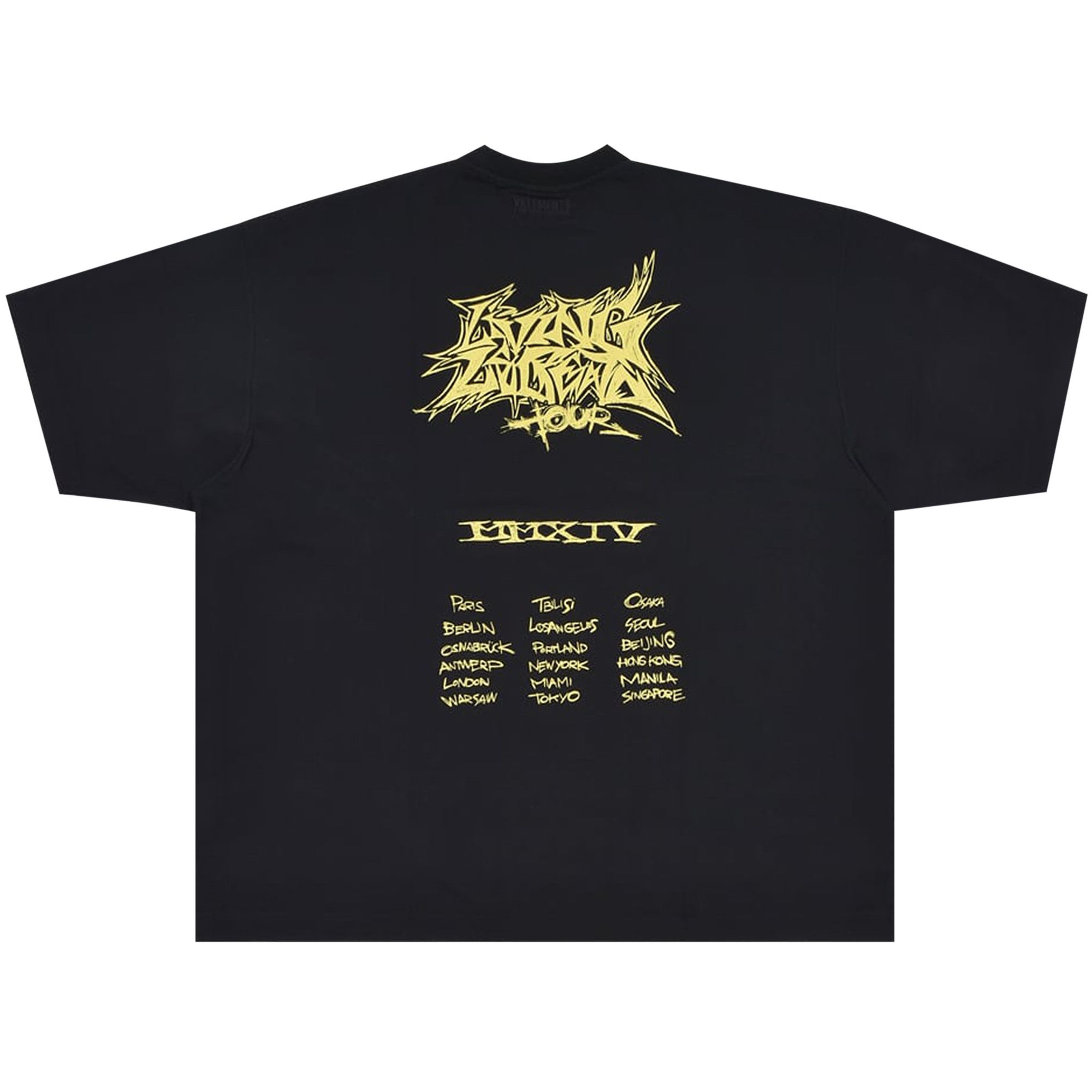 VETEMENTS ヴェトモン / Living Legend Oversized T-Shirt VETEMENTS Men's Living Legend Oversized T-Shirt in Black
