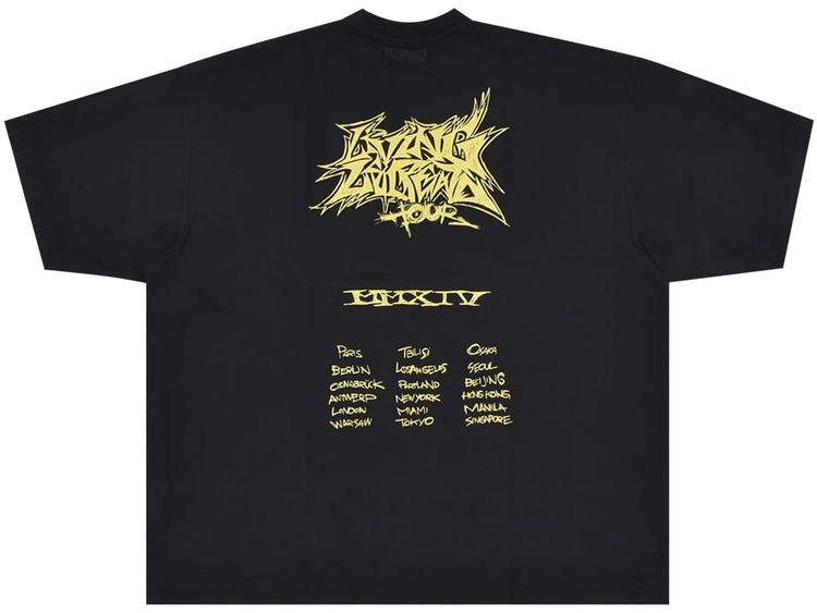 Vetements Living Legend Oversized T Shirt Black