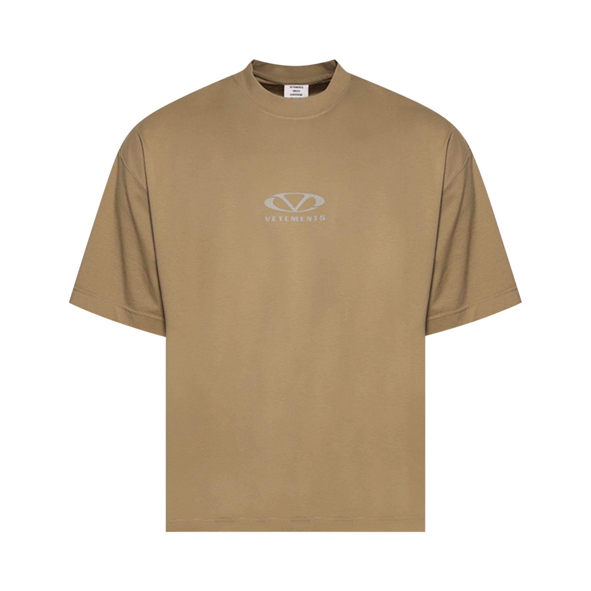 Tシャツ・カットソー VETEMENTS SS25 'Oval Logo' T-shirt (UA66TR600T TAUPE) 1521270_01.jpg.jpeg?width=750