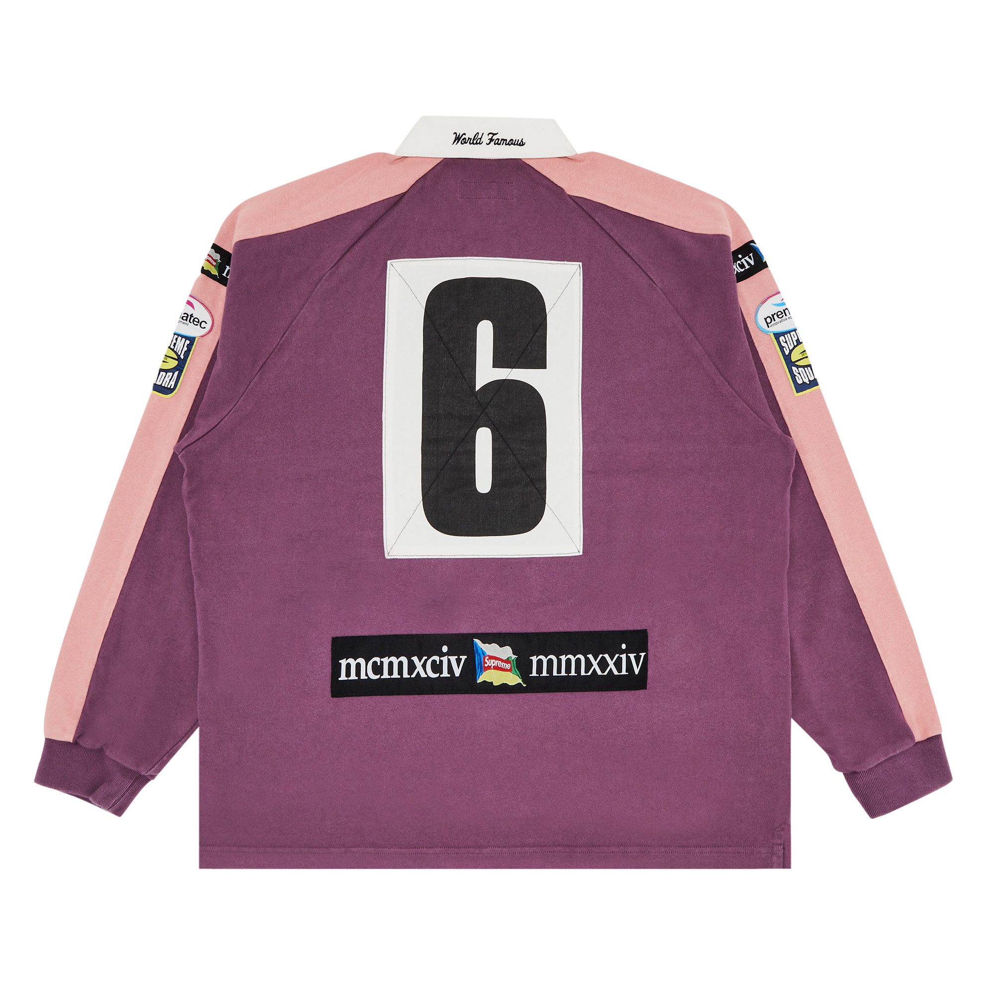 Buy Supreme Chest Stripe Rugby 'Purple' - FW24KN88 PURPLE | GOAT