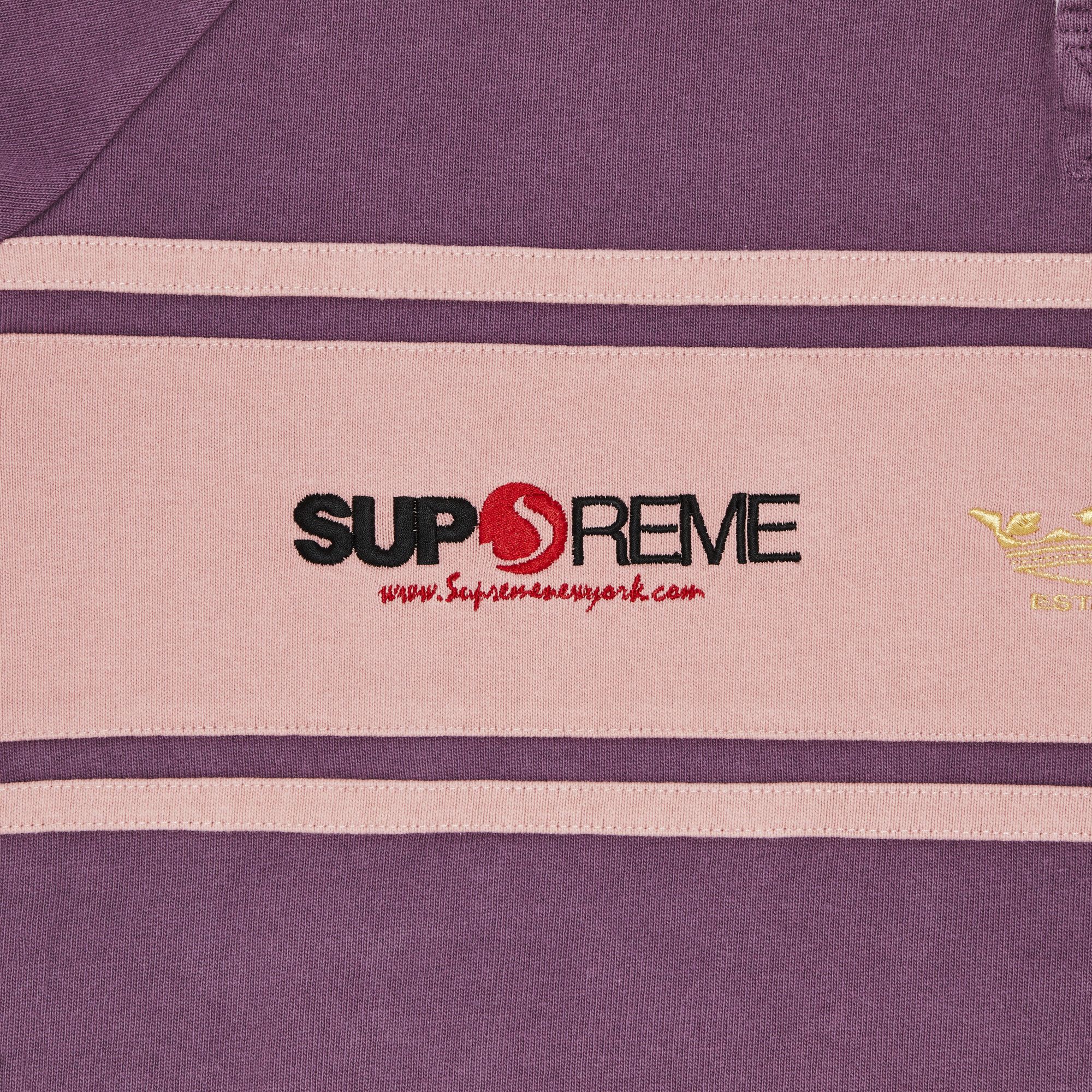 Buy Supreme Chest Stripe Rugby 'Purple' - FW24KN88 PURPLE | GOAT