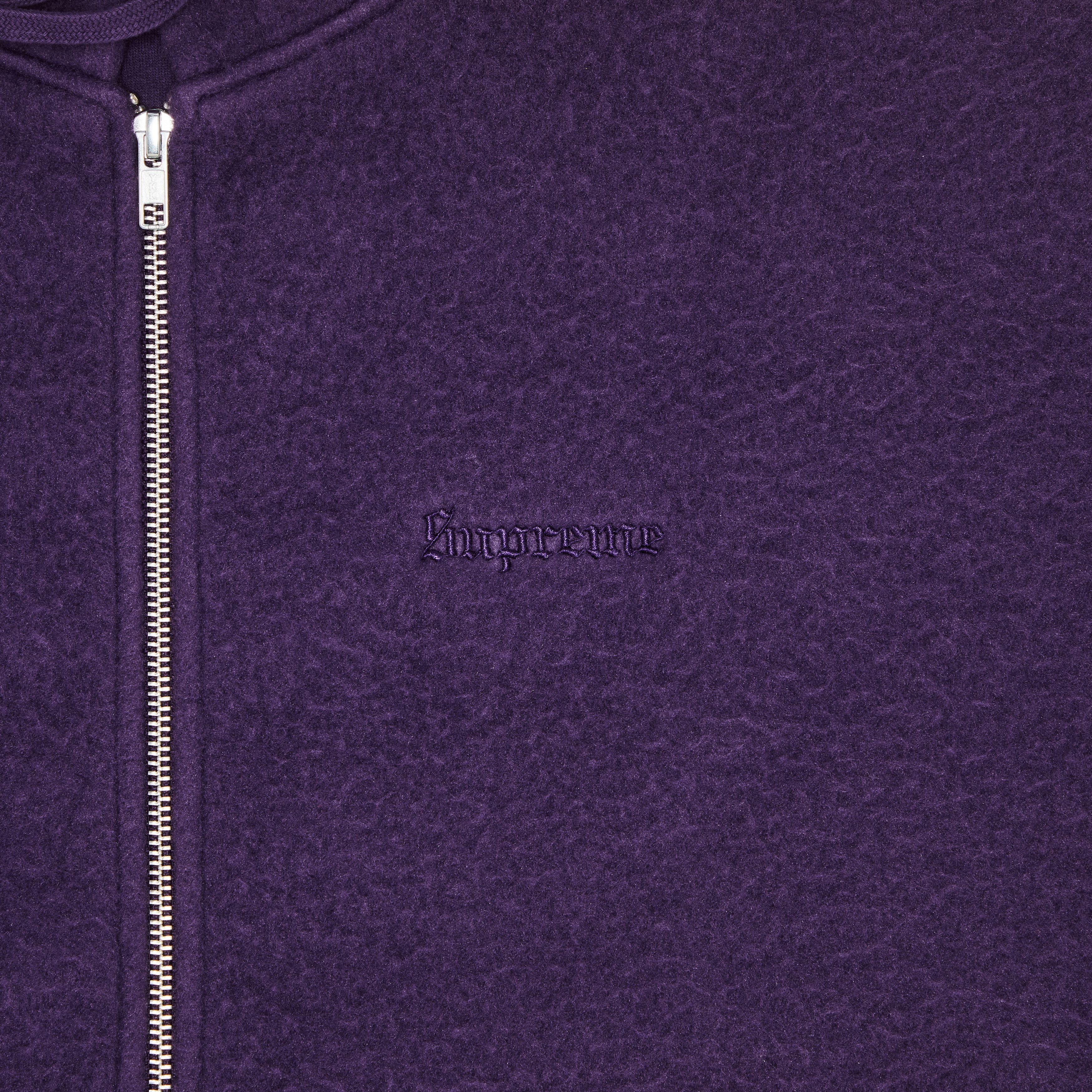 Buy Supreme Pilled Zip Up Hooded Sweatshirt 'Dusty Purple