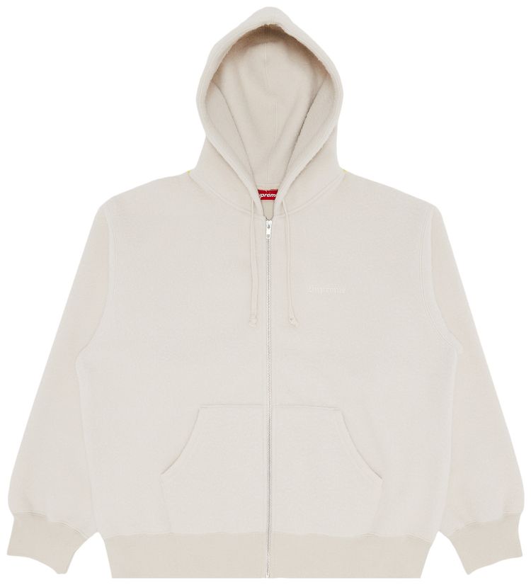 Supreme Pilled Zip Up Hooded Sweatshirt Stone