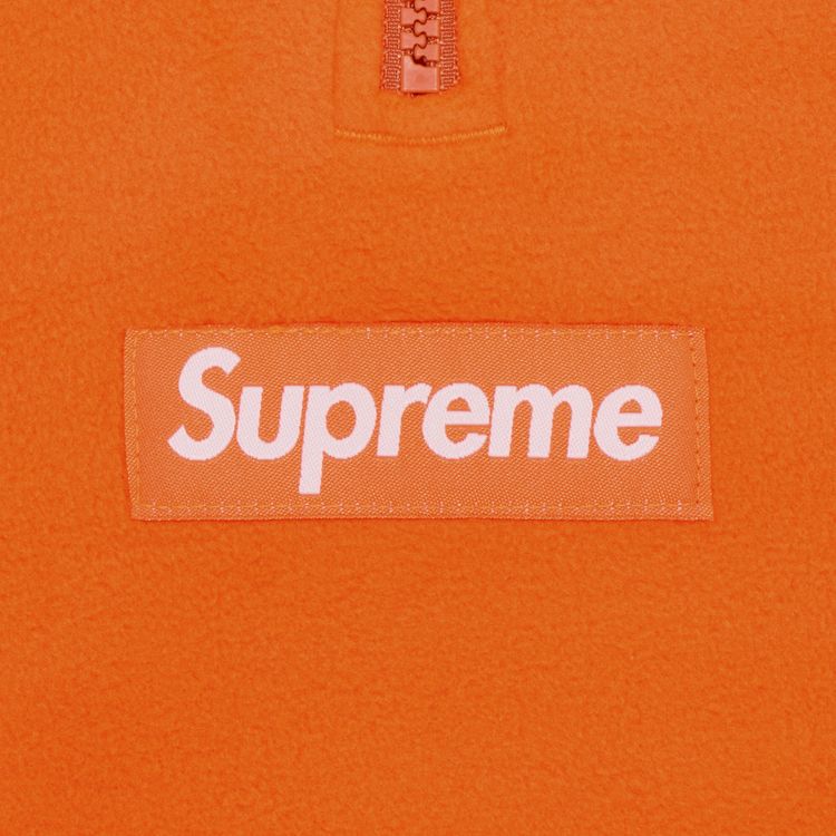 Supreme Polartec Facemask Half Zip Hooded Sweatshirt Orange