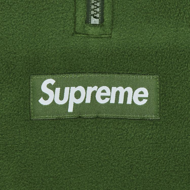 Supreme Polartec Facemask Half Zip Hooded Sweatshirt Green
