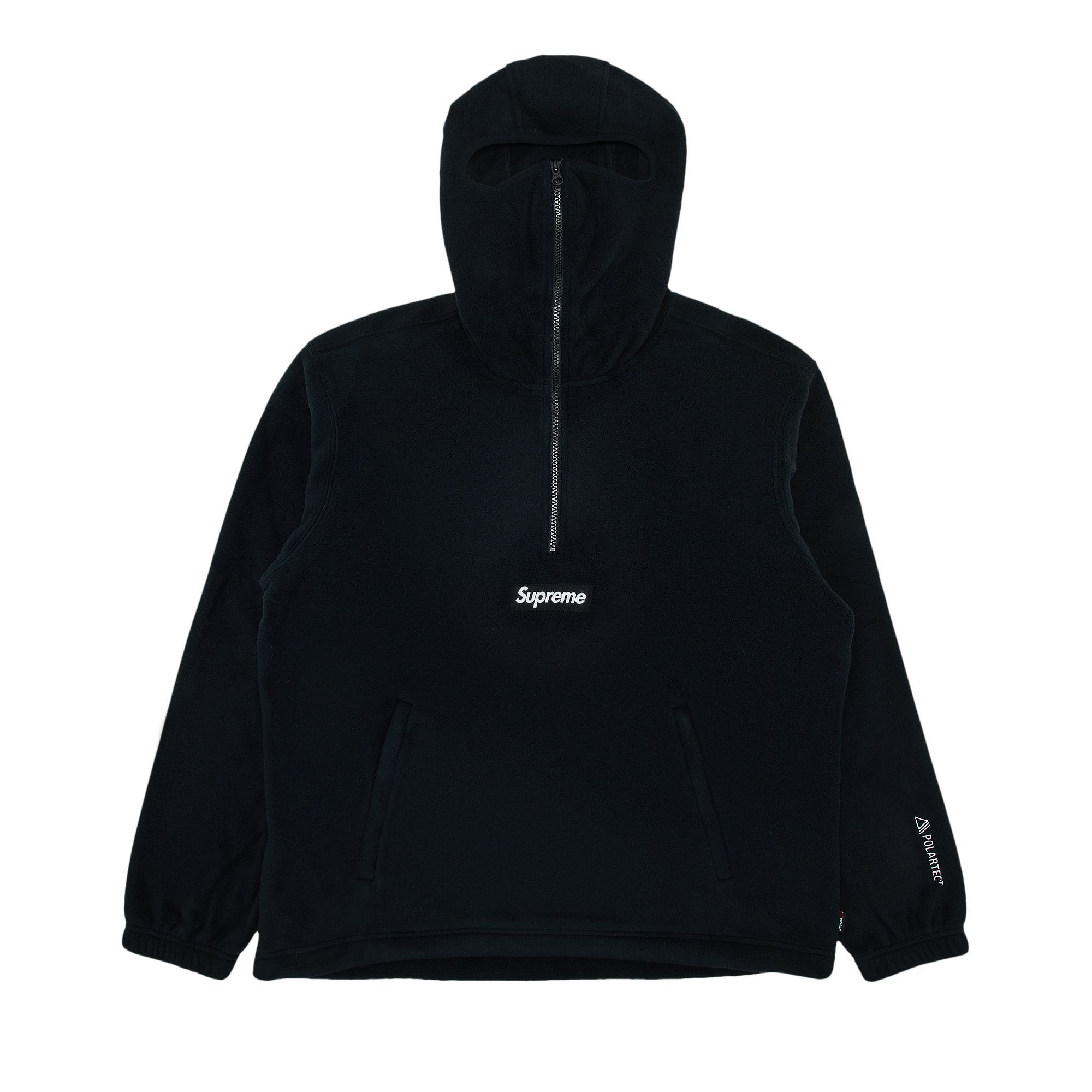 Size xxl Supreme Polartec Facemask Half Zip Hooded Sweatshirt 'Black'