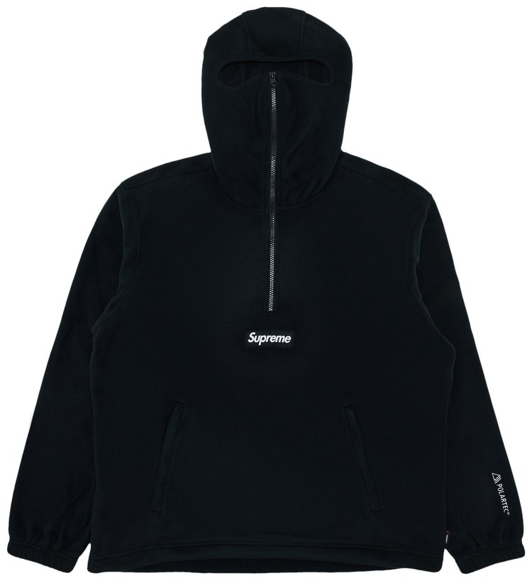 Supreme Polartec Facemask Half Zip Hooded Sweatshirt Black