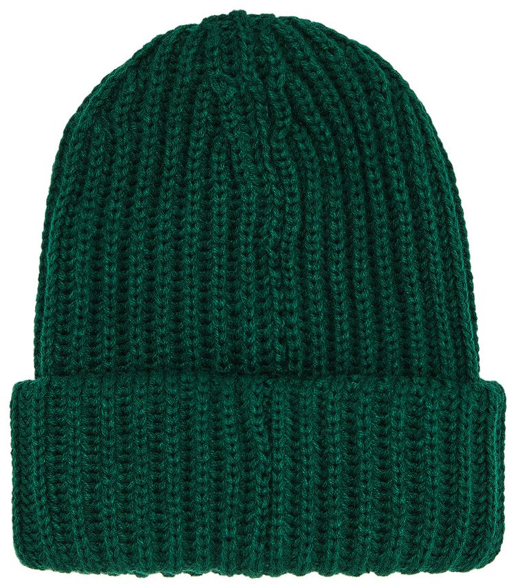 Supreme Classic Logo Chunky Ribbed Beanie Dark Green