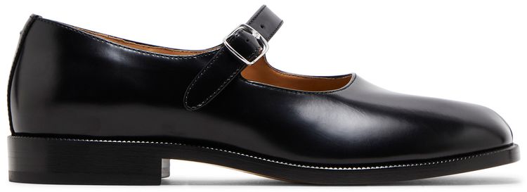 Maison Margiela Wmns Tabi Mary Jane Black Polished Leather