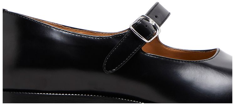 Maison Margiela Wmns Tabi Mary Jane Black Polished Leather