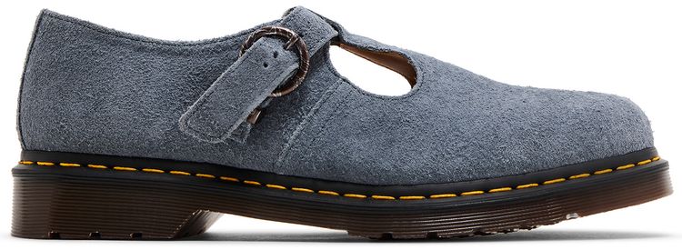 Dr Martens T Bar Suede Mary Jane Washed Denim