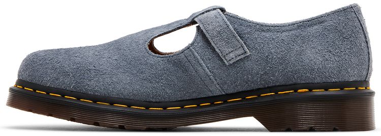 Dr Martens T Bar Suede Mary Jane Washed Denim