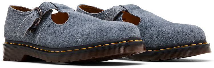 Dr Martens T Bar Suede Mary Jane Washed Denim