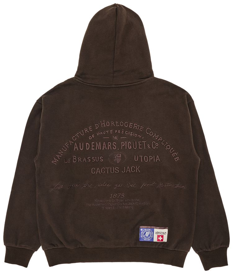 Cactus Jack by Travis Scott x Audemars Piguet Emblem Hoodie Dark Brown