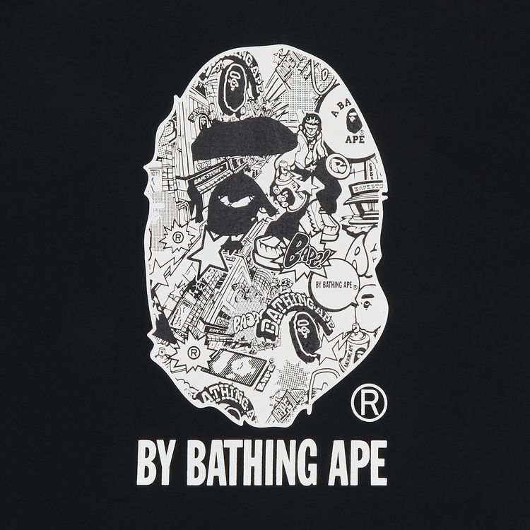 BAPE Comic Art Ape Head Tee Black