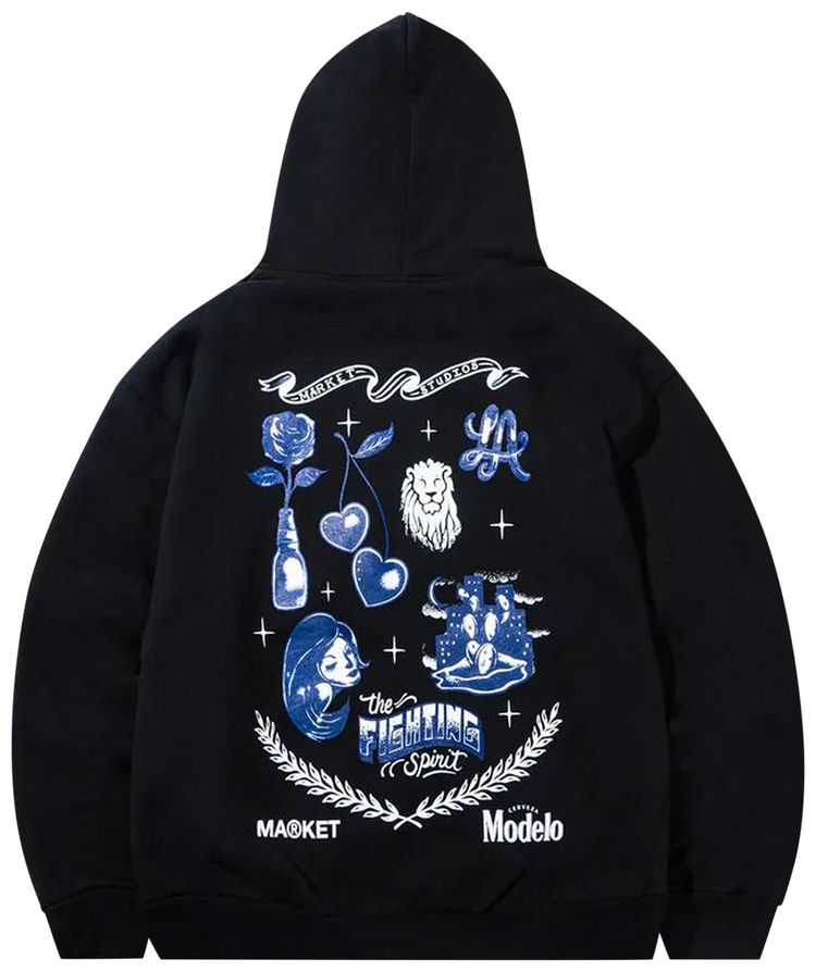 Market x Modelo Fighting Spirit Hoodie Black