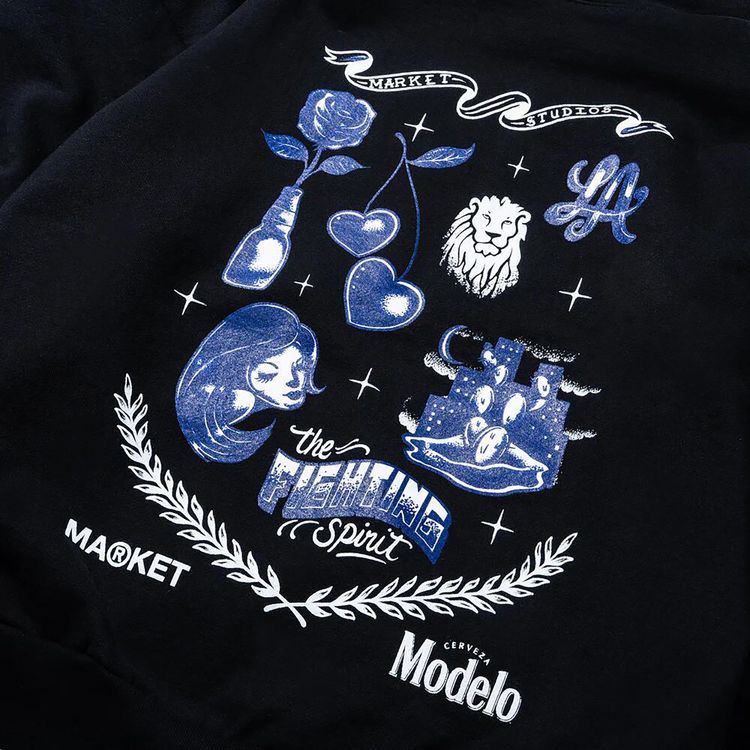 Market x Modelo Fighting Spirit Hoodie Black