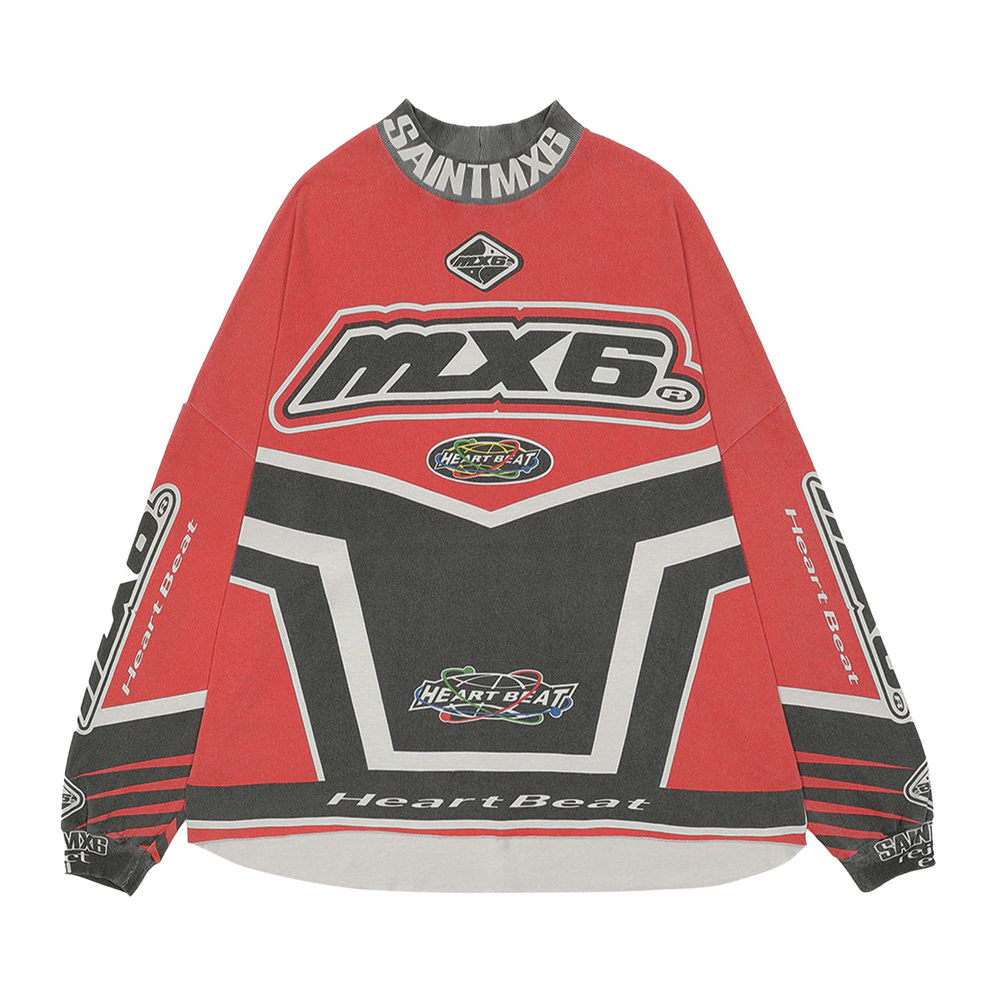 Buy SAINT Mxxxxxx MX6 Long-Sleeve Tee 'Red' - SM YS1 0000