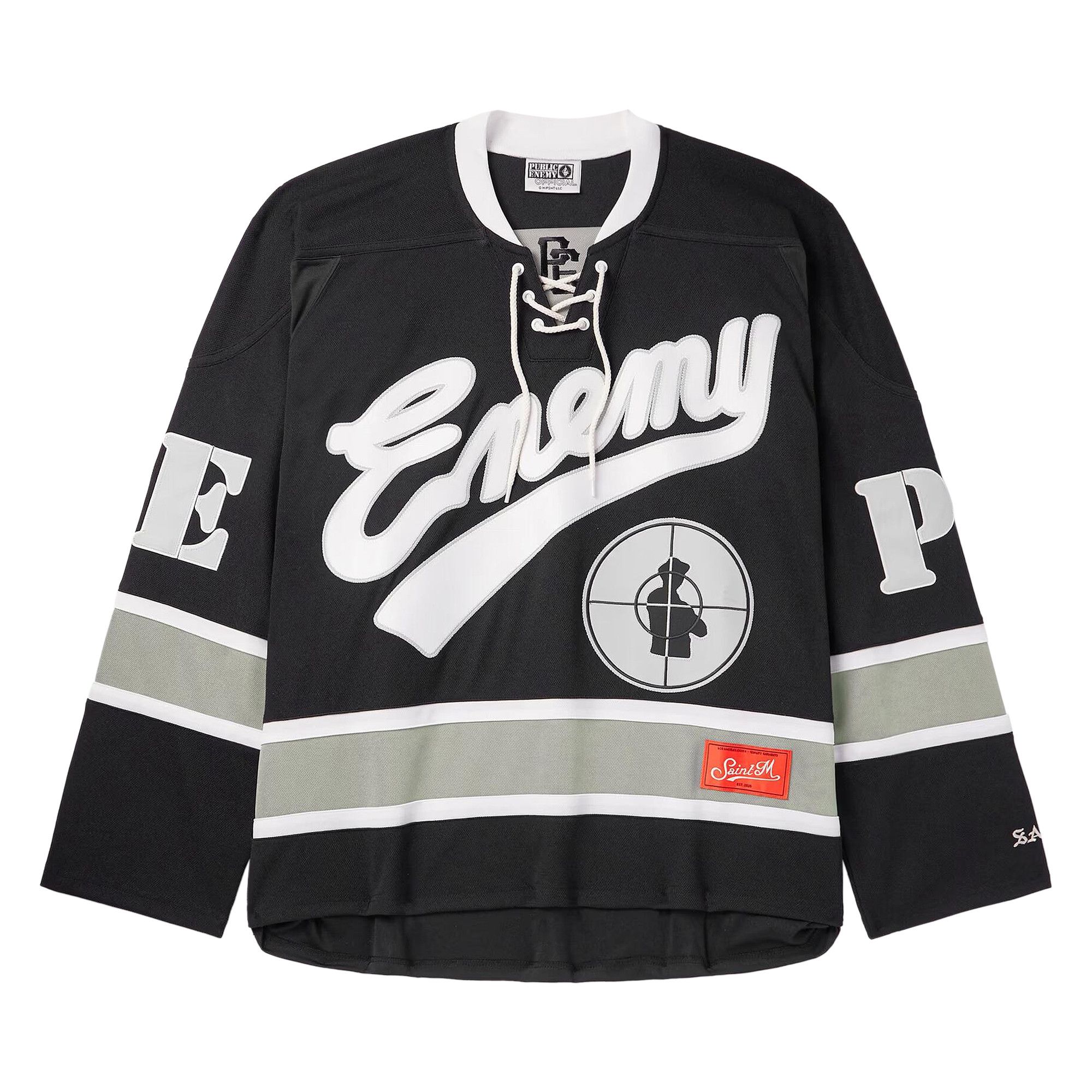Buy SAINT Mxxxxxx x Public Enemy Saint Enemy Game Shirt 'Black