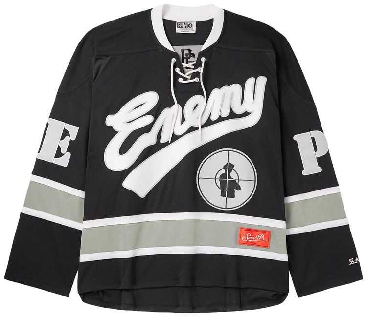 SAINT Mxxxxxx x Public Enemy Saint Enemy Game Shirt Black