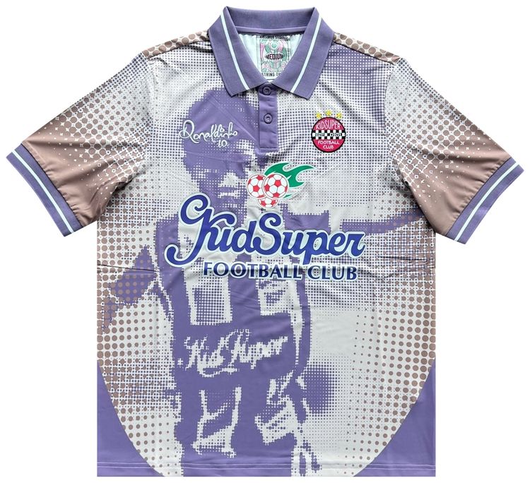 KidSuper x Ronaldinho Soccer Jersey CreamBlue