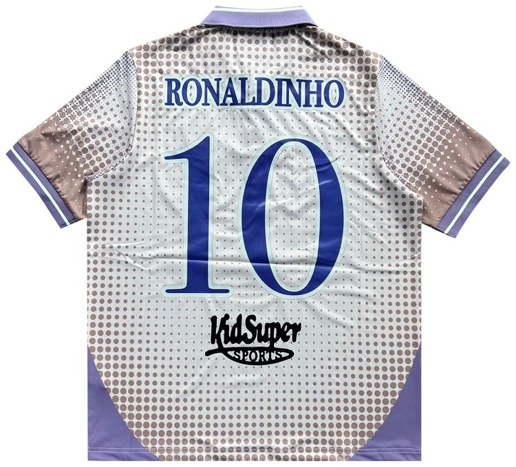 KidSuper x Ronaldinho Soccer Jersey CreamBlue