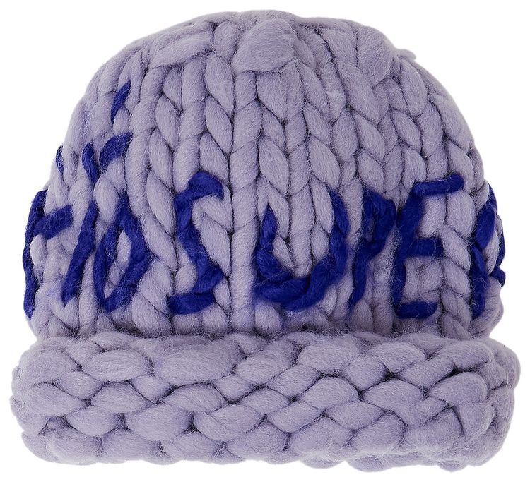 KidSuper Chunky Knit Beanie Lavender