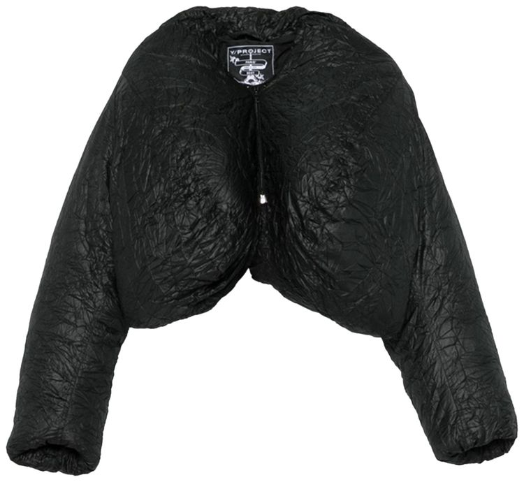 YProject Cropped Puffer Jacket Black