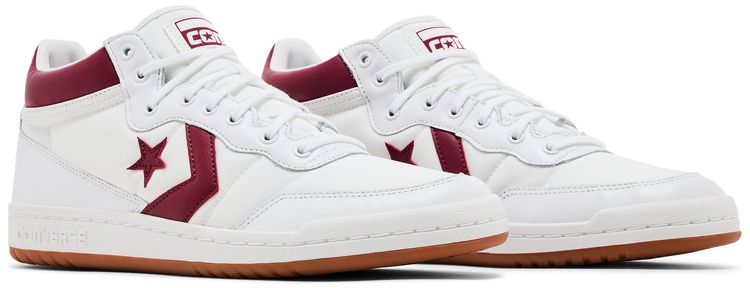 Converse Fastbreak Pro Leather Mid White Team Red Gum