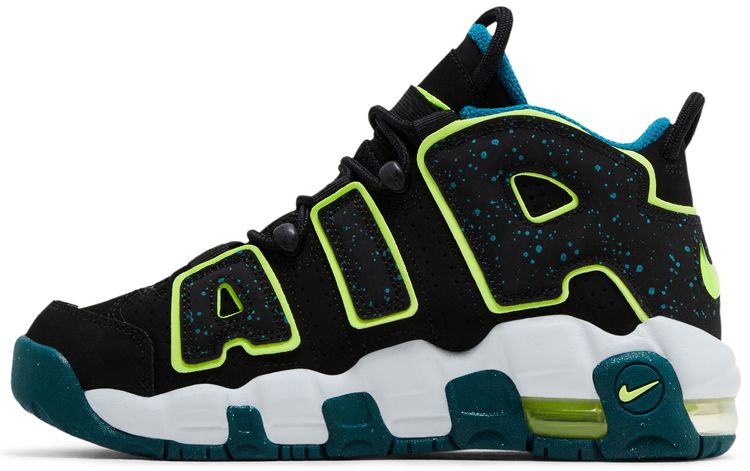 Nike Air More Uptempo GS Black Geode Teal
