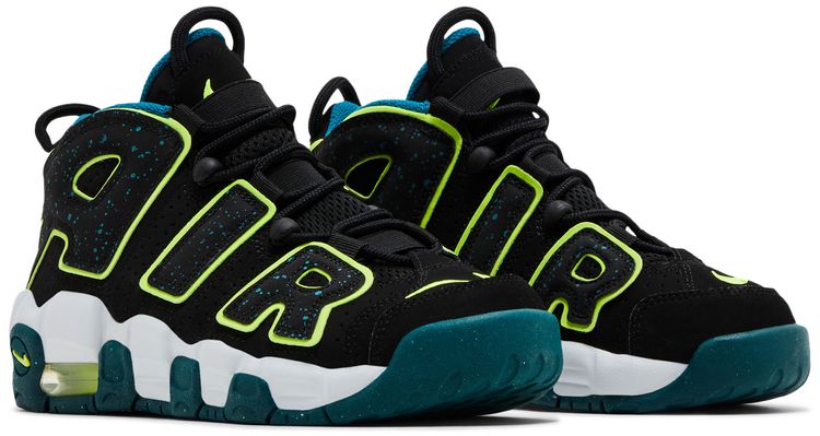 Nike Air More Uptempo GS Black Geode Teal