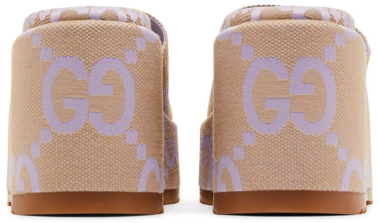 Gucci Wmns Platform Sandal Jumbo GG   Beige Lapis