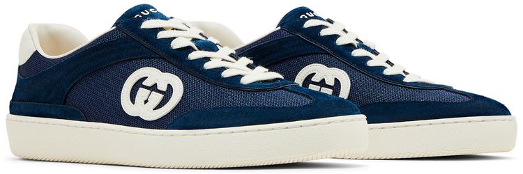 Gucci G74 Interlocking G   Blue Suede