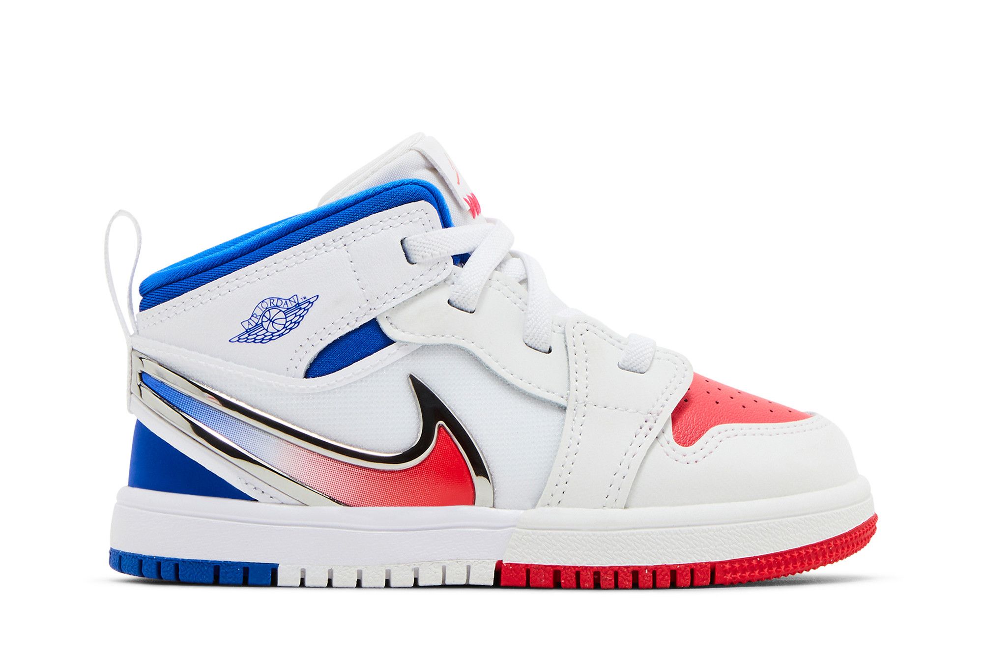 Red blue black and white jordan 1 deals