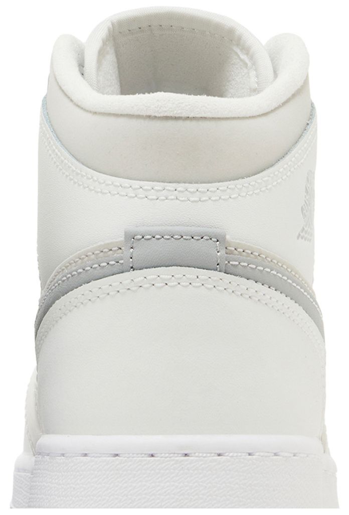 Air Jordan 1 Mid SE GS Summit White Metallic Silver