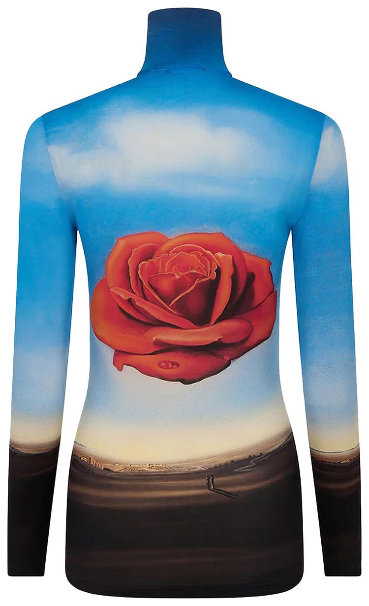 Rabanne Rose Dali Turtleneck Top Multicolor