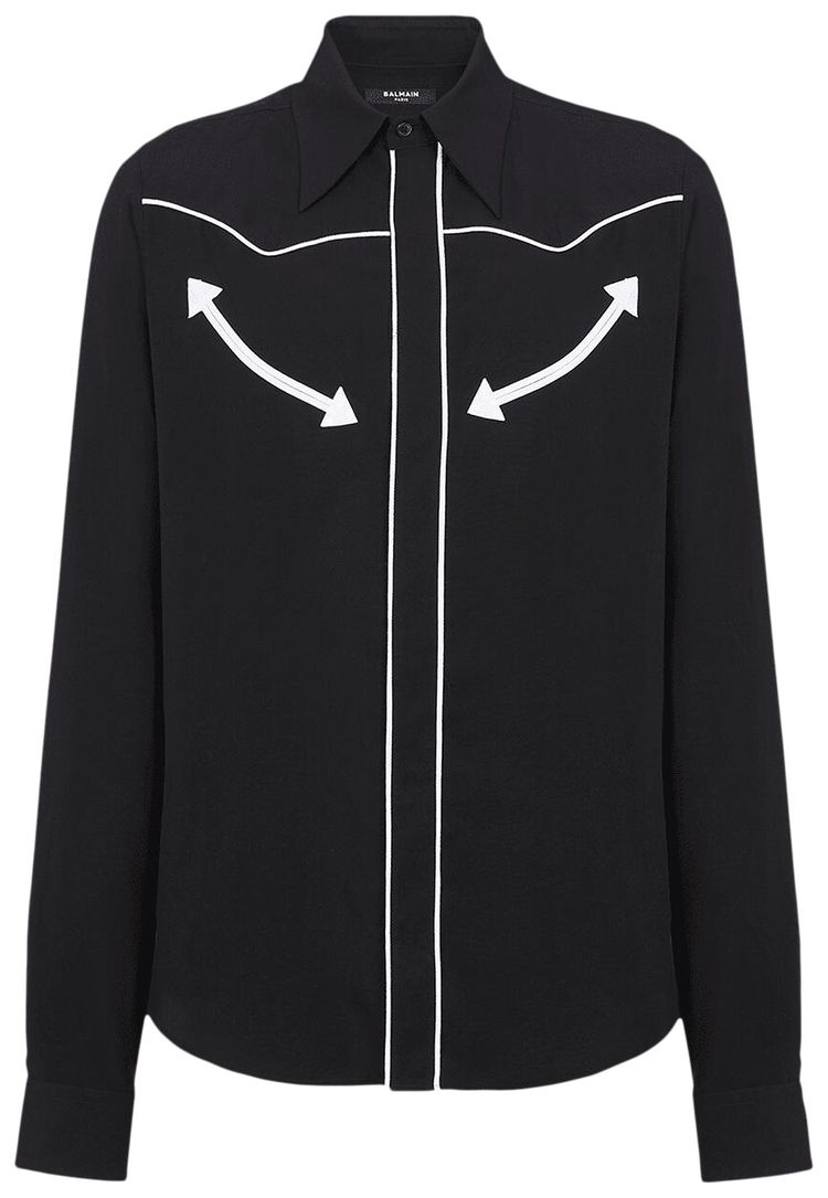 Balmain Western Cut Shirt Black