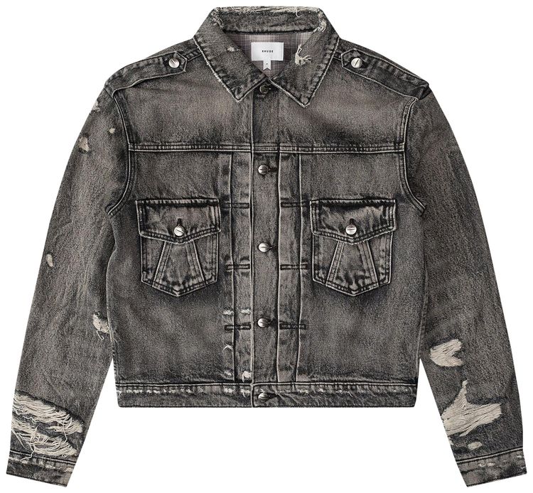 Rhude Trucker Jacket Black