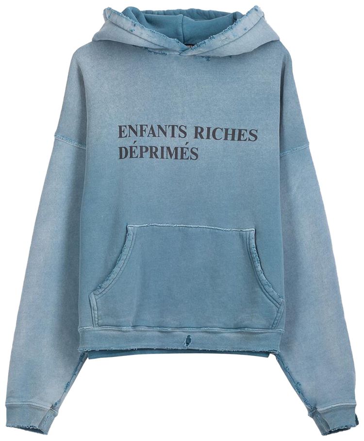 Enfants Riches Deprimes Classic Logo Hoodie Sun Faded Aqua