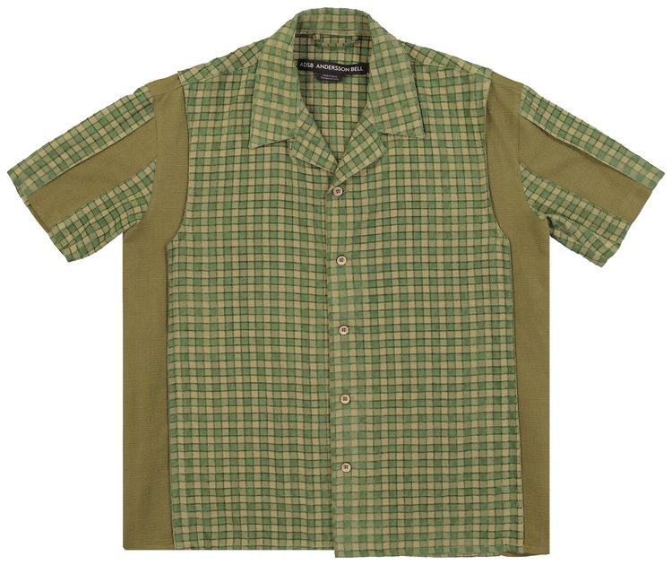 Andersson Bell Aprol Check Panel Shirts Green