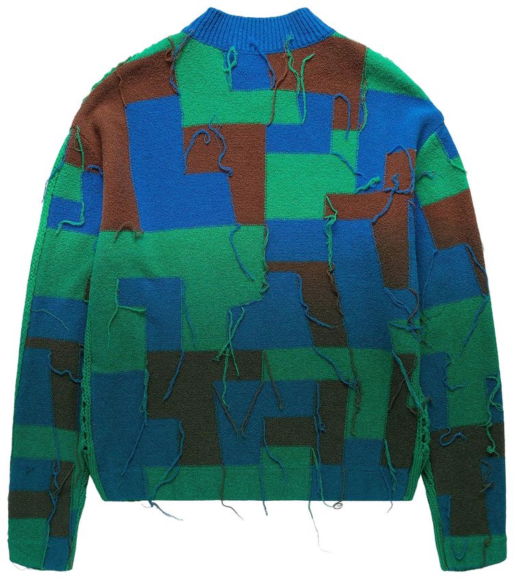 Andersson Bell Fisherman Intarsia Crewneck Sweater Green