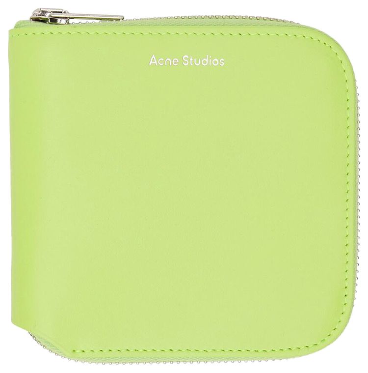 Acne Studios Zippered Wallet Lime Green