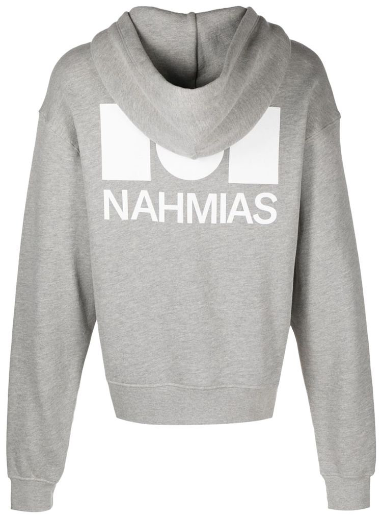 Nahmias Logo Zip Up Hoodie Grey