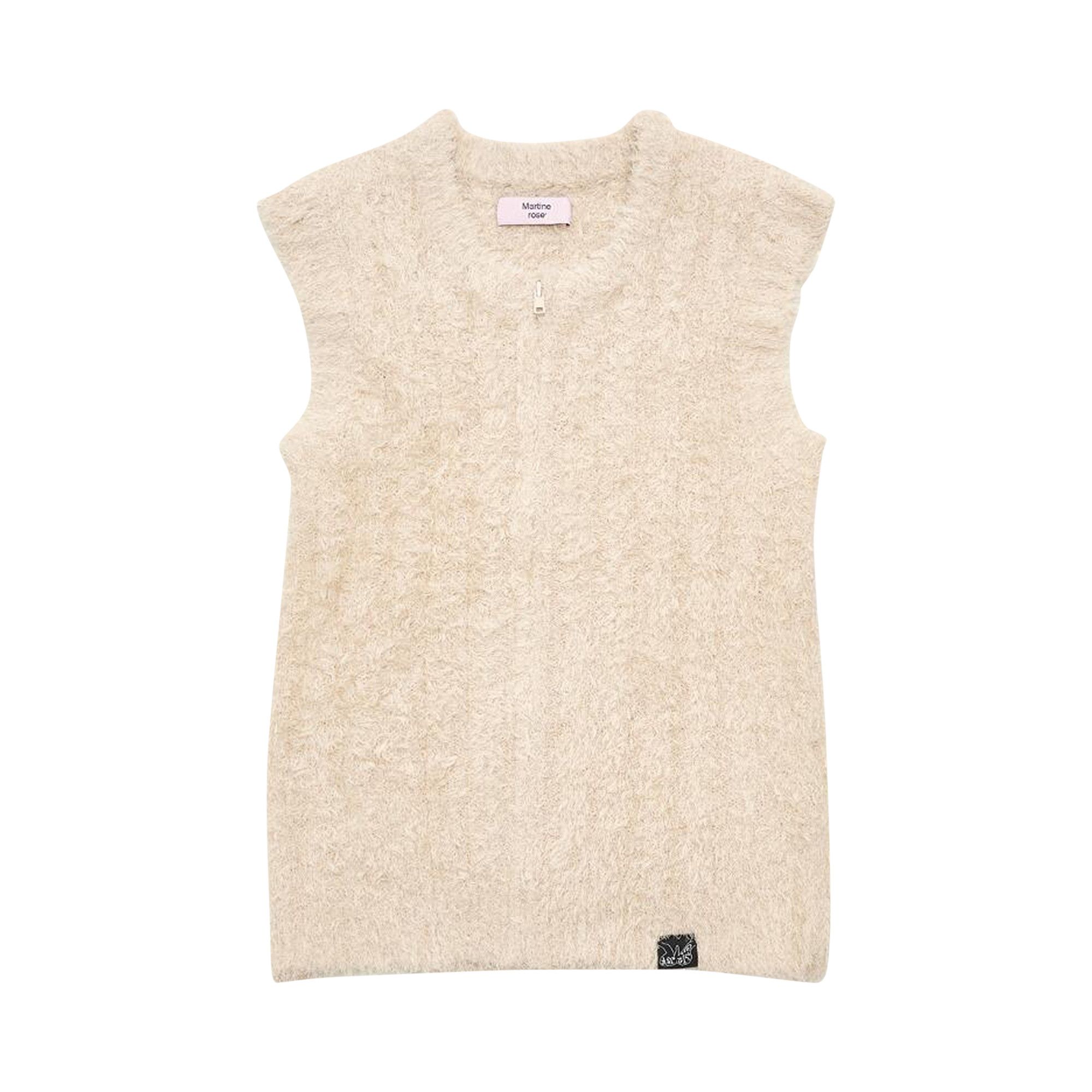 Buy Martine Rose Ratty Zip Up Gilet 'Buttermilk' - MRSS24 926 BUTT