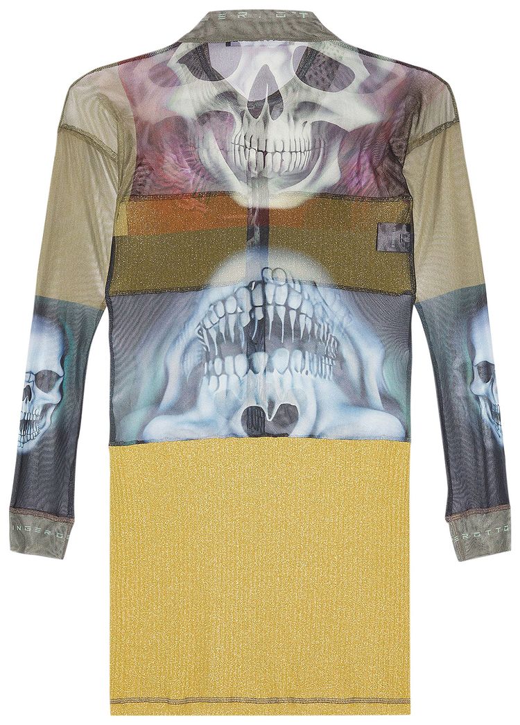 Ottolinger Mesh Shirt Dress Skull Print