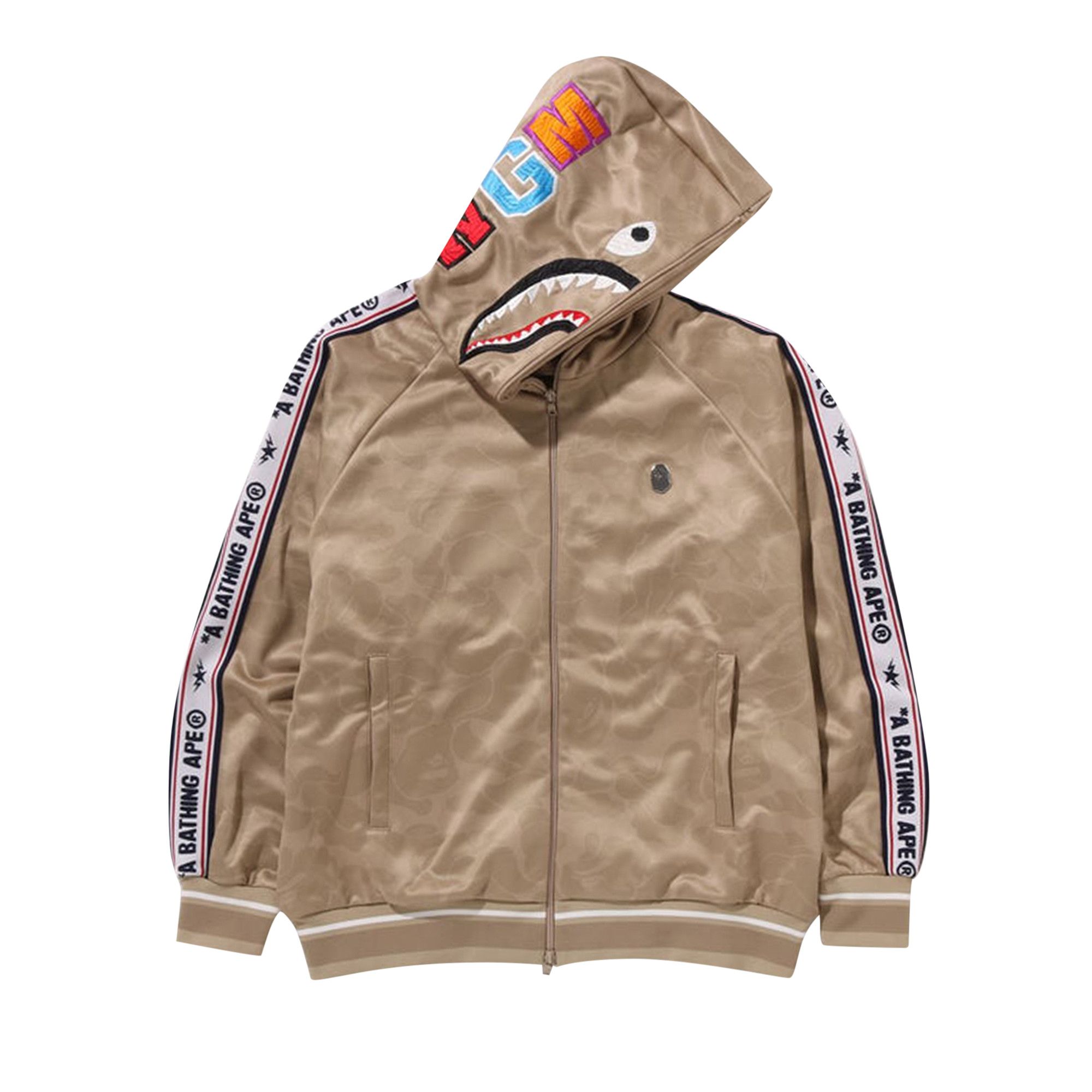 Bape gold shark hoodie store
