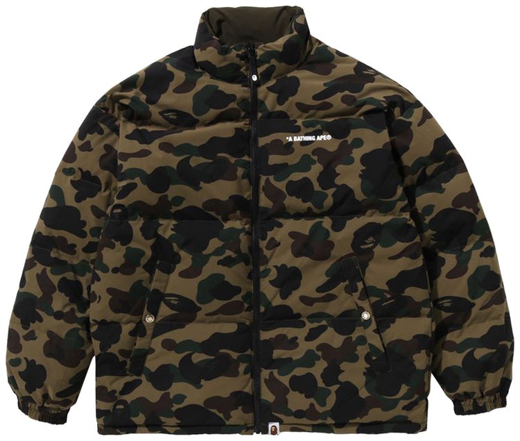 BAPE 1st Camo Reversible Down Jacket Green