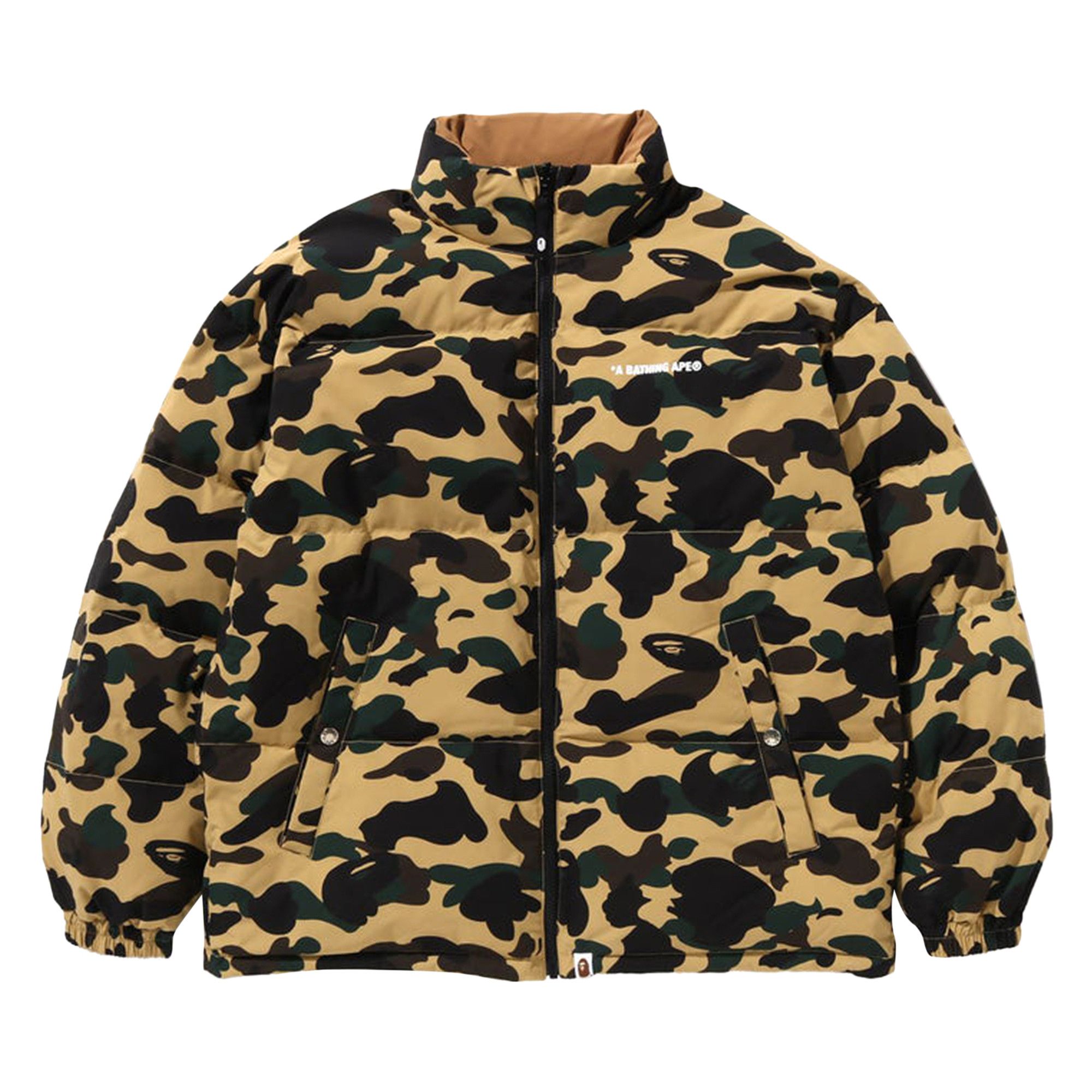 Buy BAPE 1st Camo Reversible Down Jacket Yellow 1K80 144 009 YELL GOAT CA