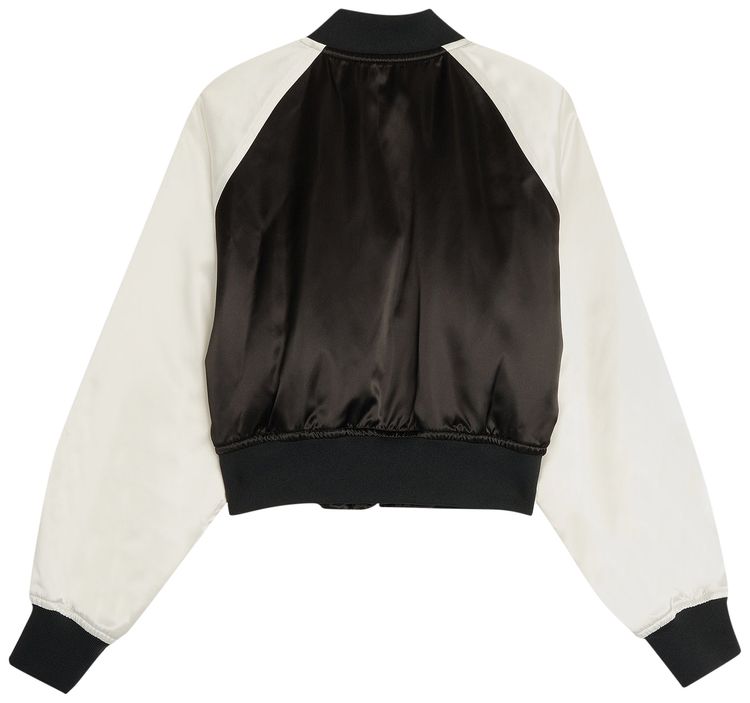 Comme des Garcons Girl Bow Bomber Jacket BlackWhite