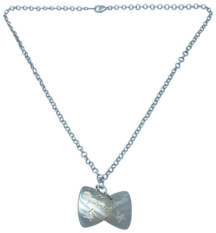 Hysteric Glamour Multi Guitar Pick Necklace Silver